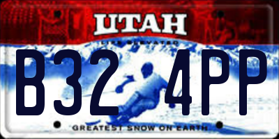 UT license plate B324PP