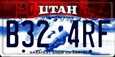 UT license plate B324RF