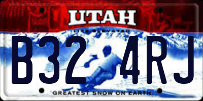 UT license plate B324RJ