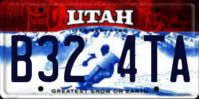 UT license plate B324TA