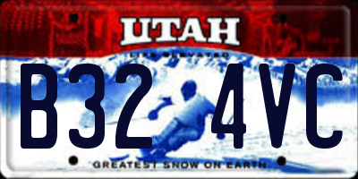 UT license plate B324VC