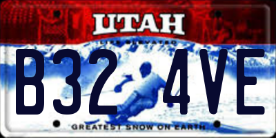 UT license plate B324VE
