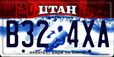 UT license plate B324XA
