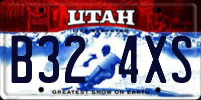 UT license plate B324XS