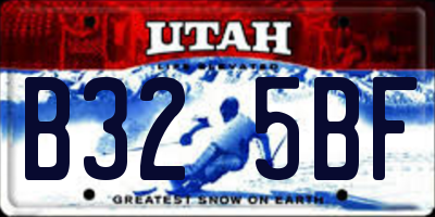 UT license plate B325BF