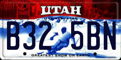 UT license plate B325BN