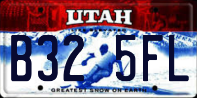 UT license plate B325FL