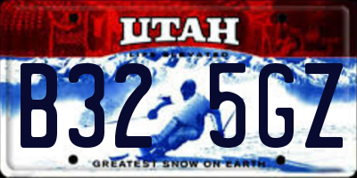 UT license plate B325GZ