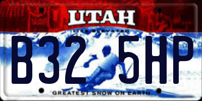 UT license plate B325HP