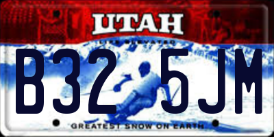 UT license plate B325JM