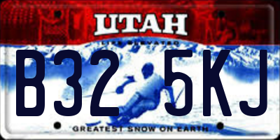 UT license plate B325KJ