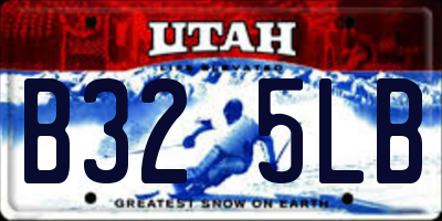 UT license plate B325LB