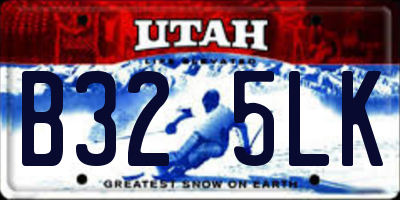 UT license plate B325LK