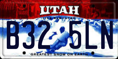 UT license plate B325LN