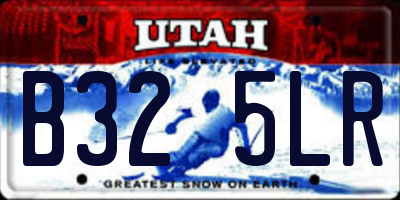 UT license plate B325LR