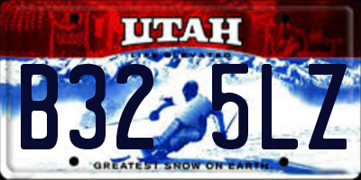 UT license plate B325LZ