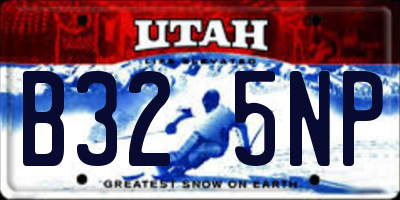 UT license plate B325NP