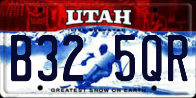 UT license plate B325QR