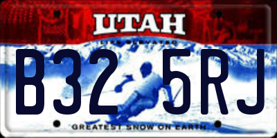 UT license plate B325RJ