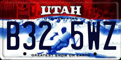 UT license plate B325WZ