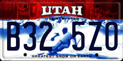 UT license plate B325ZO