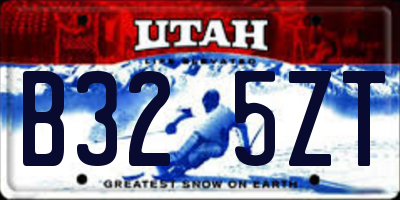 UT license plate B325ZT
