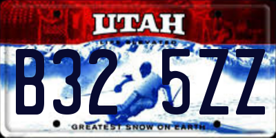 UT license plate B325ZZ