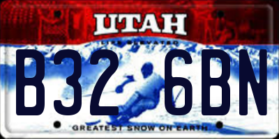 UT license plate B326BN