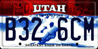 UT license plate B326CM