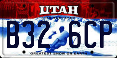 UT license plate B326CP