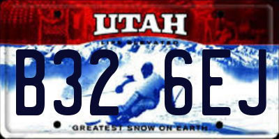 UT license plate B326EJ