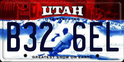 UT license plate B326EL