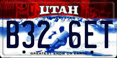 UT license plate B326ET