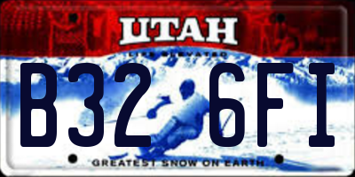 UT license plate B326FI