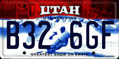 UT license plate B326GF