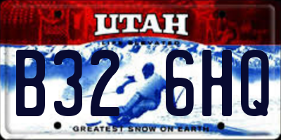 UT license plate B326HQ
