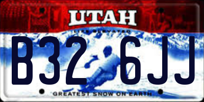 UT license plate B326JJ