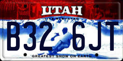 UT license plate B326JT