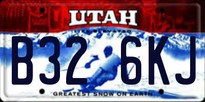 UT license plate B326KJ