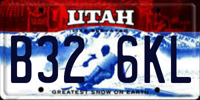 UT license plate B326KL
