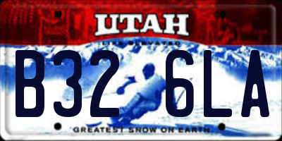 UT license plate B326LA
