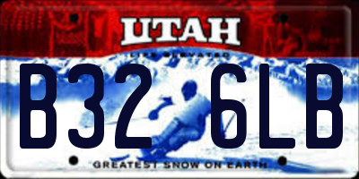 UT license plate B326LB