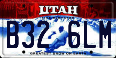 UT license plate B326LM