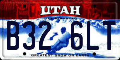UT license plate B326LT