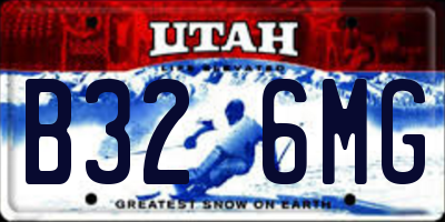 UT license plate B326MG