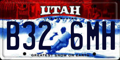 UT license plate B326MH