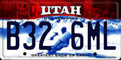 UT license plate B326ML