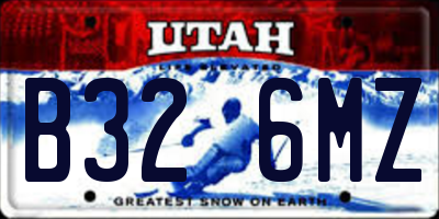 UT license plate B326MZ