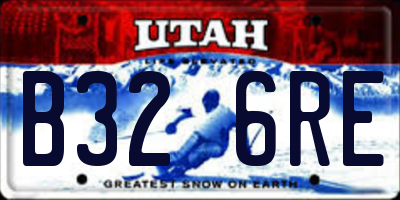 UT license plate B326RE