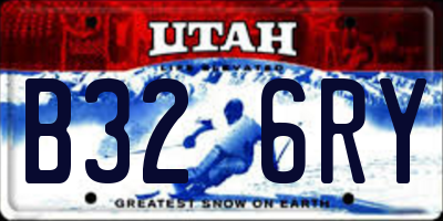 UT license plate B326RY